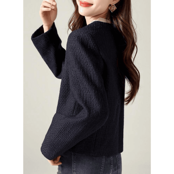 骨格ナチュラル金ボタンダブルジャケット