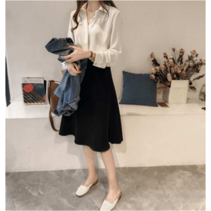 骨格ナチュラルシンプルブラウストップス