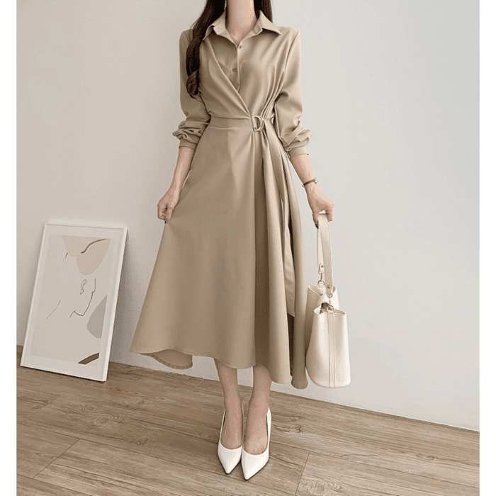 骨格ナチュラル サイドマークワンピース