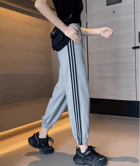 骨格ナチュラルサイドラインスウェットパンツ