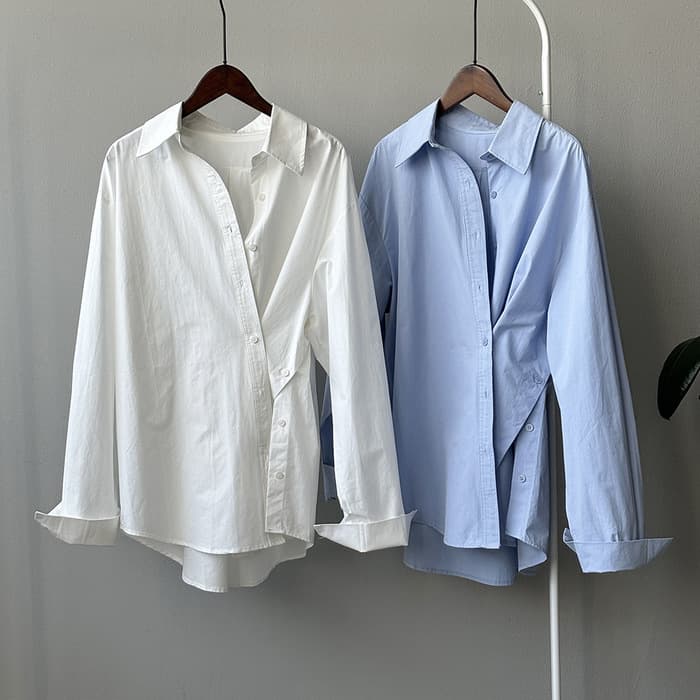 骨格ナチュラルテールカットオーバーシャツ