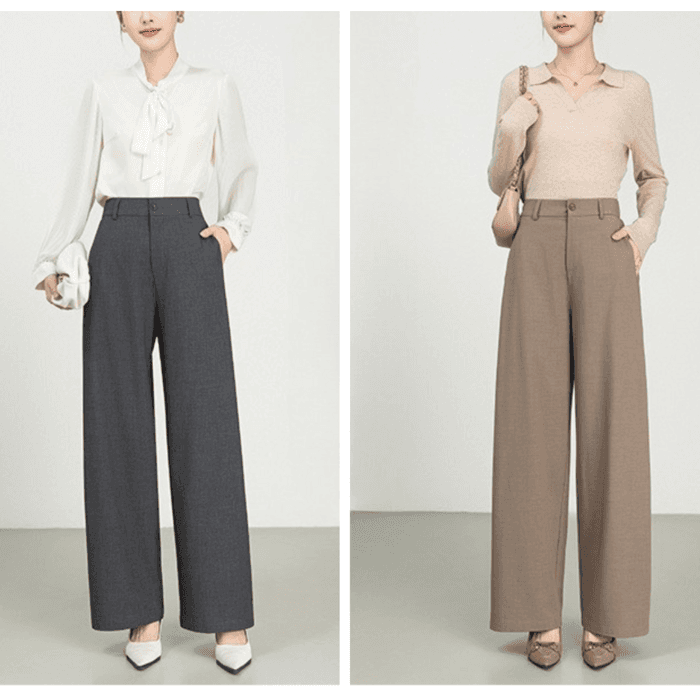 骨格ナチュラルベーシックストレートパンツ