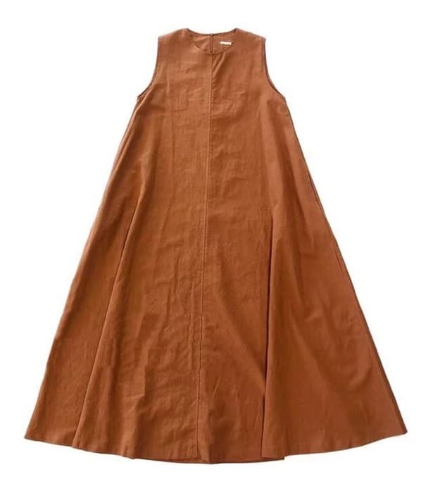 骨格ナチュラル夏ノースリーブワンピース