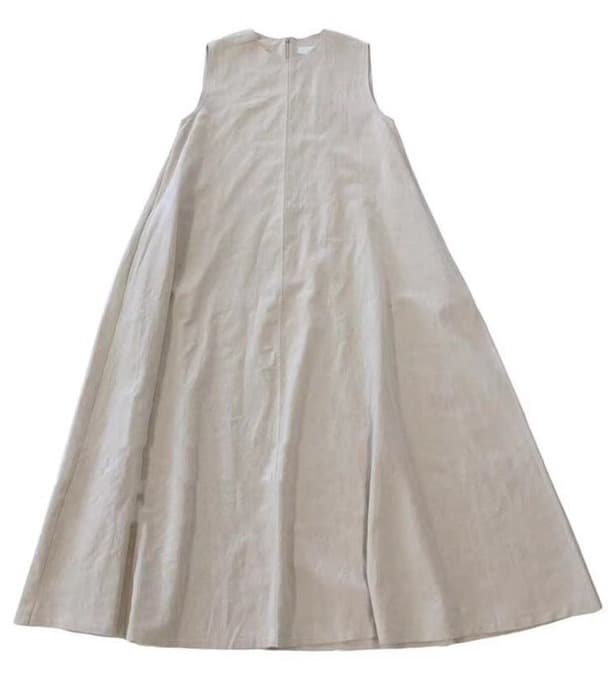 骨格ナチュラル夏ノースリーブワンピース