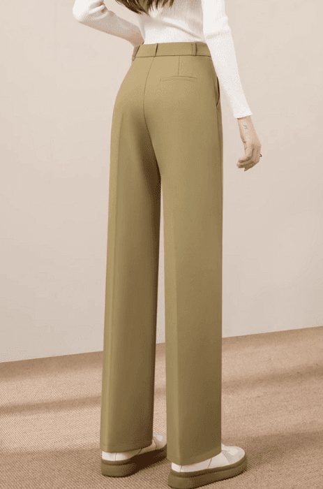 骨格ナチュラルノータックストレートパンツ