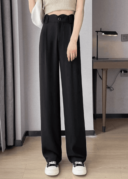 骨格ナチュラルストレートパンツ