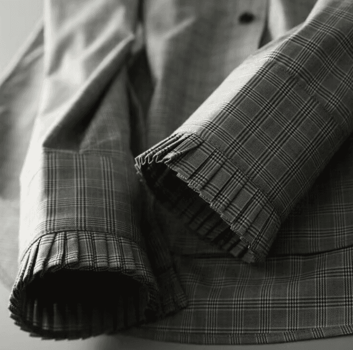 骨格ナチュラルスタンドカラーブラウス