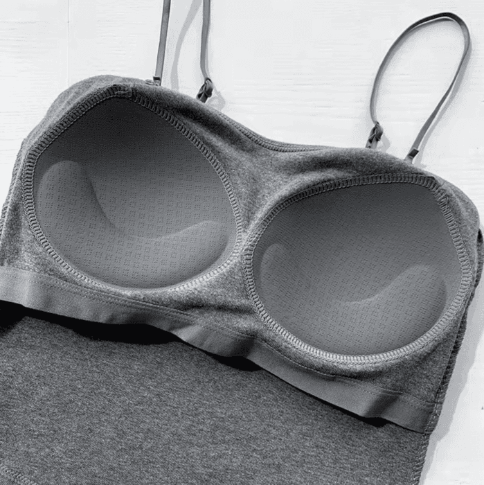 骨格ナチュラルカップ付きショートキャミソール