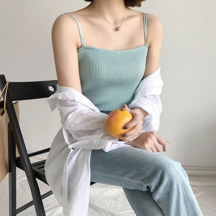 骨格ナチュラルリブキャミソール