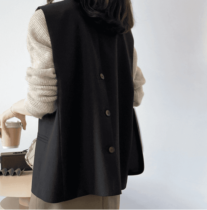 骨格ナチュラルシングルブレストジレ