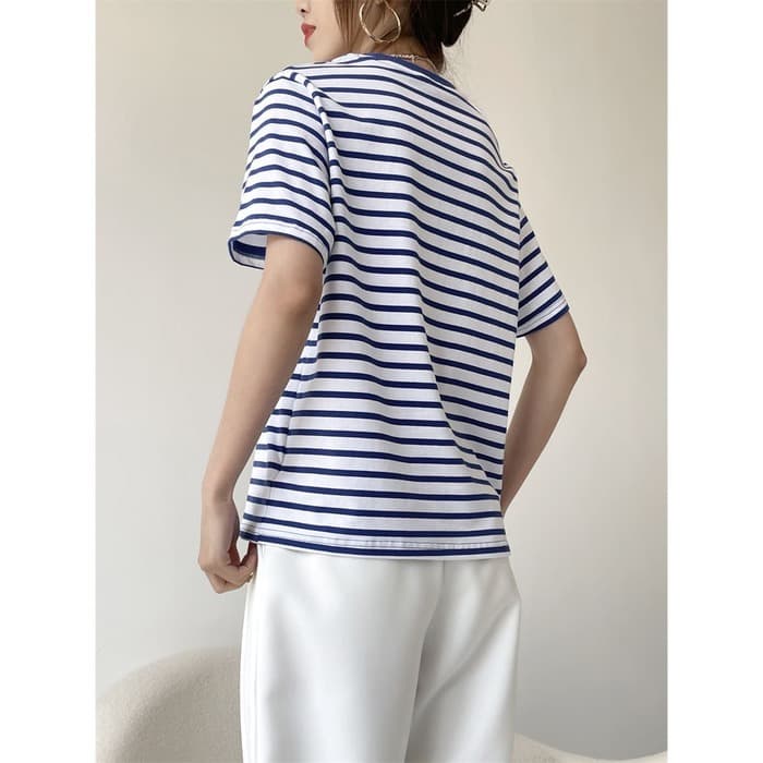 骨格ナチュラルボーダーTシャツ