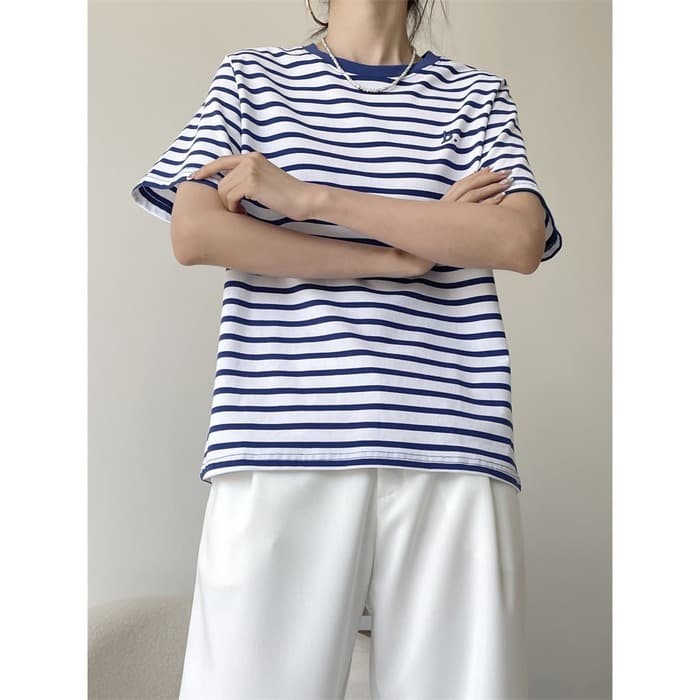 骨格ナチュラルボーダーTシャツ