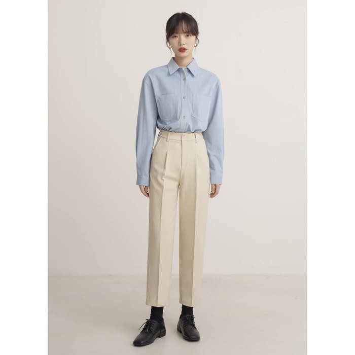 骨格ナチュラルセンタープレスパンツ