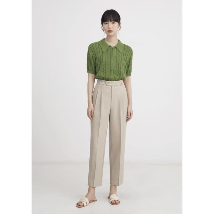骨格ナチュラルストレートパンツ