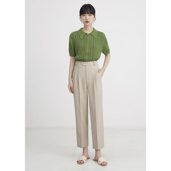 骨格ナチュラルストレートパンツ