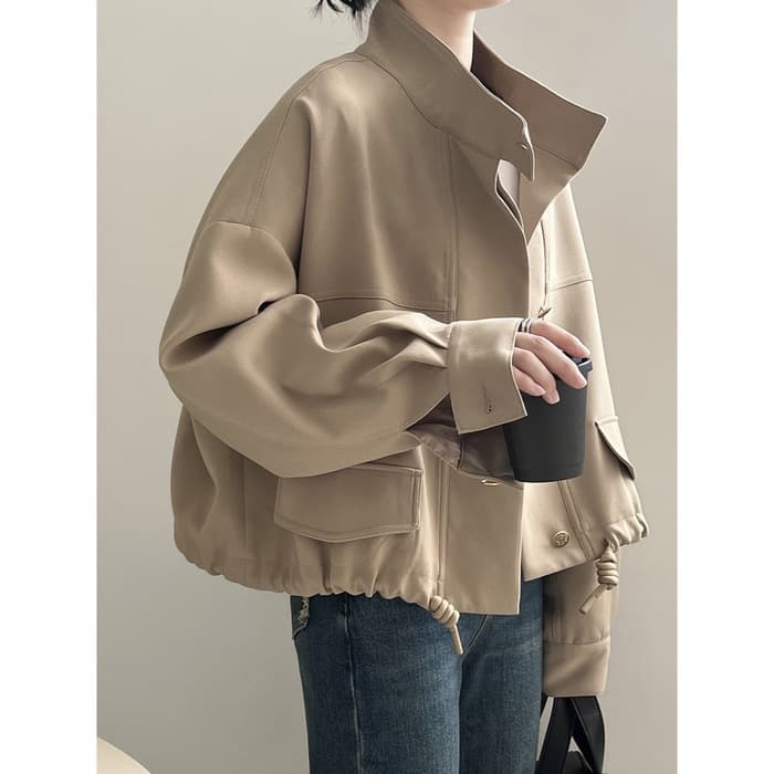 骨格ナチュラルショート丈アウター