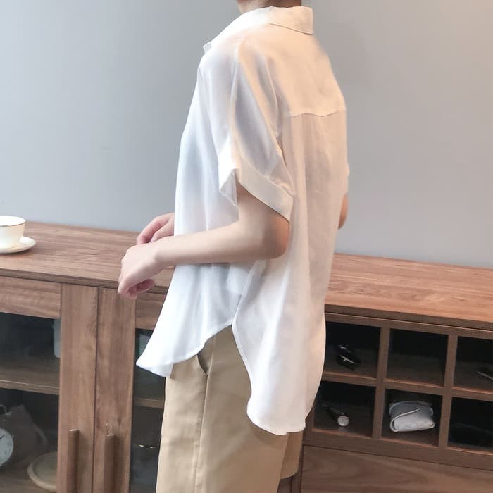 骨格ナチュラルテンセルリネン半袖シャツ