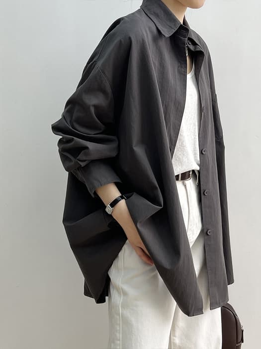 骨格ナチュラルスタイルカジュアルシャツ