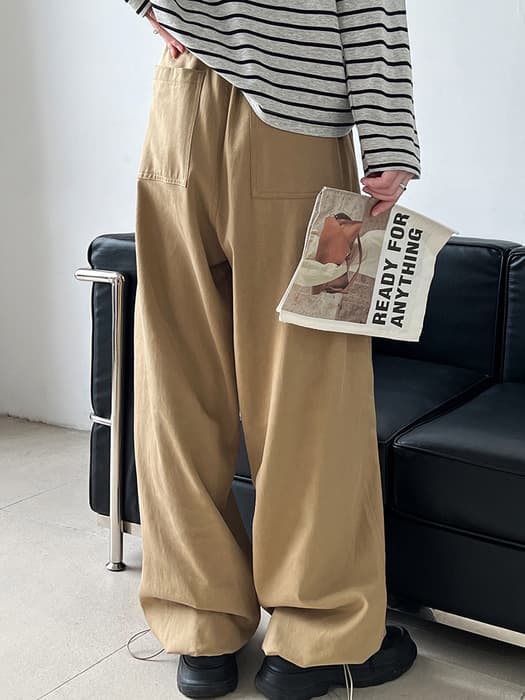骨格ナチュラルワイドパンツ