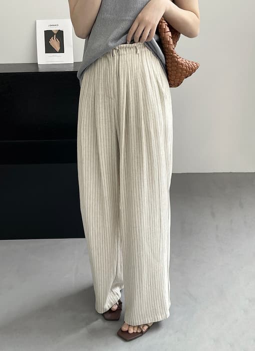 骨格ナチュラルウエストストレートパンツ