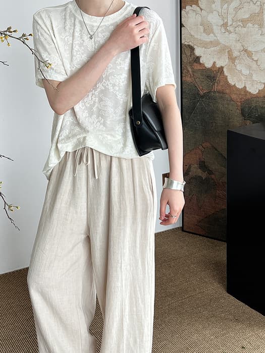 骨格ナチュラルカジュアルワイドパンツ