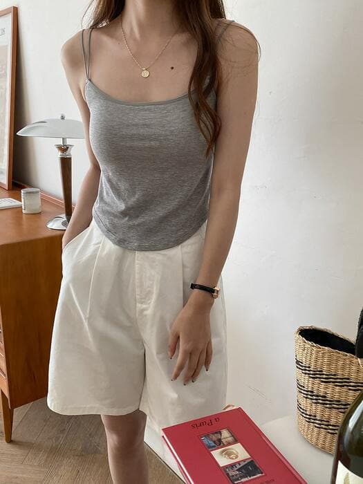 骨格ナチュラルハーフパンツ