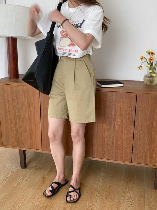 骨格ナチュラルハーフパンツ