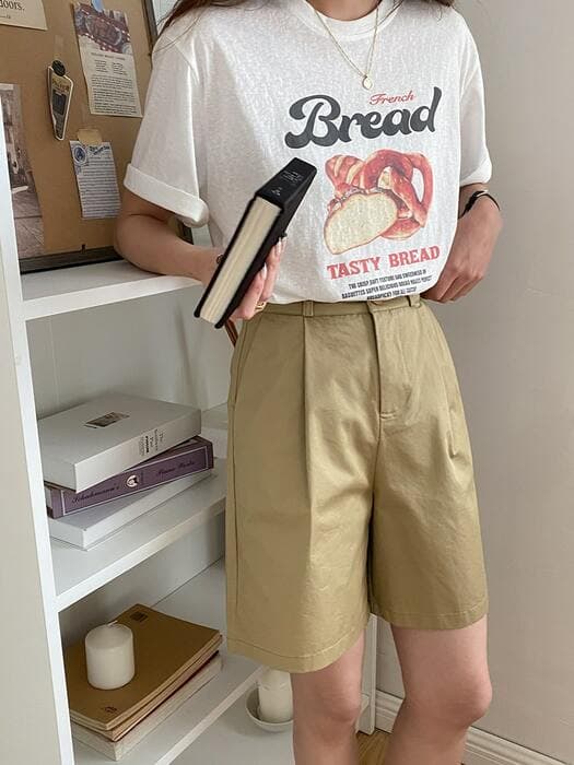 骨格ナチュラルハーフパンツ