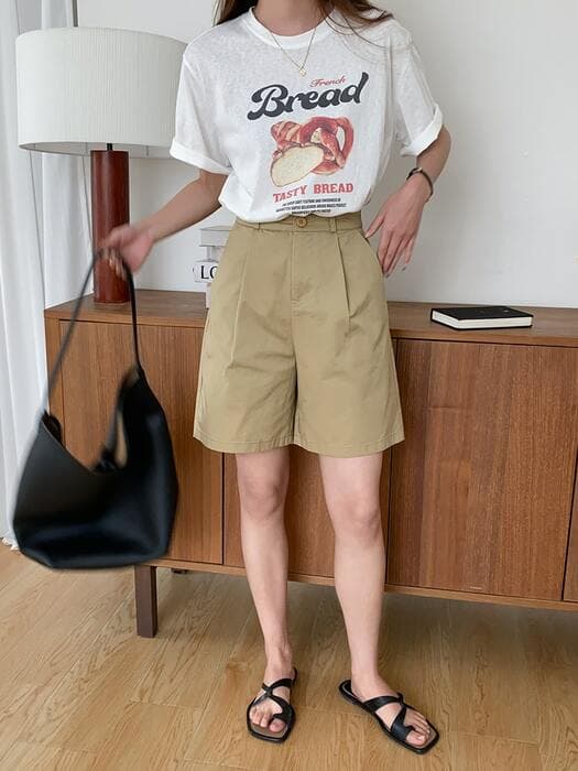 骨格ナチュラルハーフパンツ
