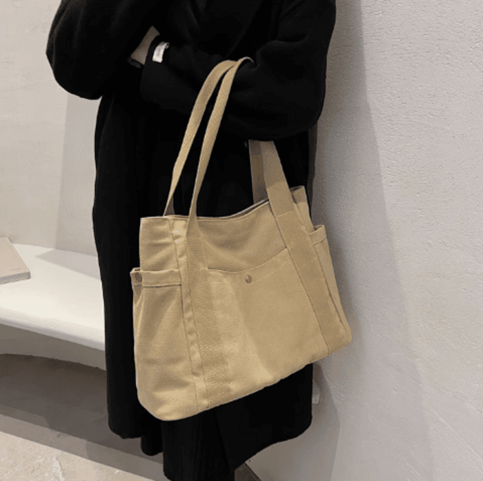 骨格ナチュラルシンプル2wayトートバッグ