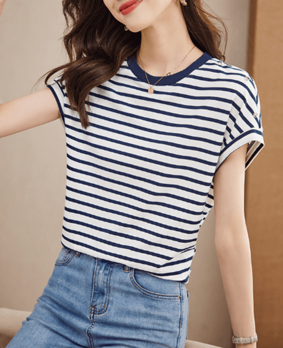 骨格ナチュラルドロップショルダーTシャツトップス