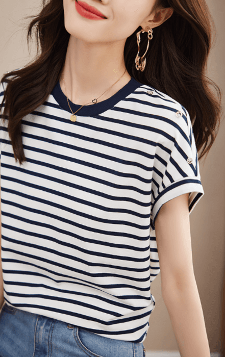 骨格ナチュラルドロップショルダーTシャツトップス