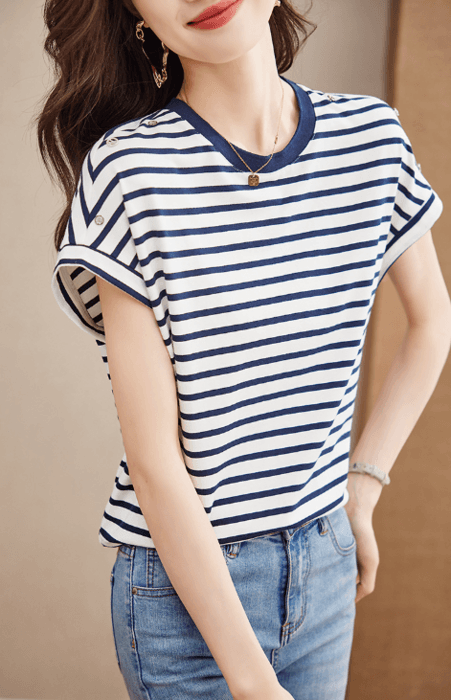 骨格ナチュラルドロップショルダーTシャツトップス