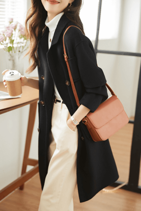 骨格ナチュラルシンプルロングコート