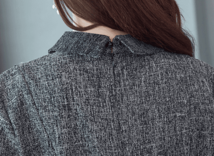 骨格ナチュラルフロントボタンウエストマークワンピース