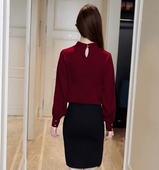 骨格ナチュラルシンプルノーカラーブラウストップス