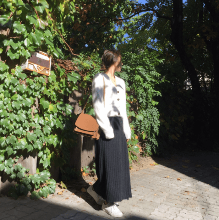 骨格ナチュラルラップ風ニットタイトスカート