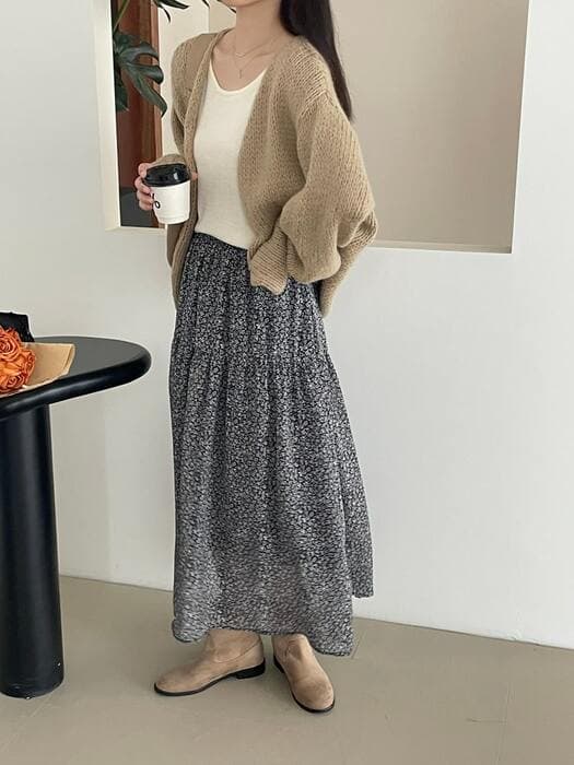 骨格ナチュラルライトカラーカーディガン