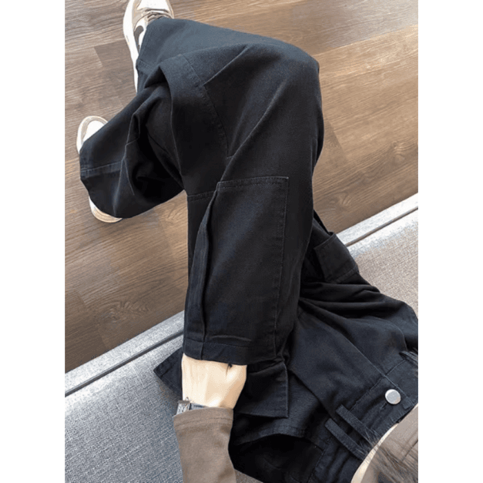 骨格ナチュラルベルト付きストレートIラインスカート