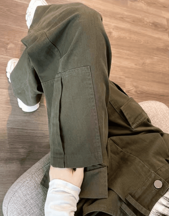 骨格ナチュラルカラーカーゴパンツ