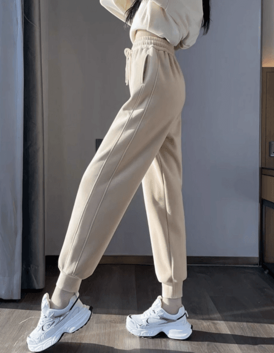 骨格ナチュラル裏起毛スウェットパンツ