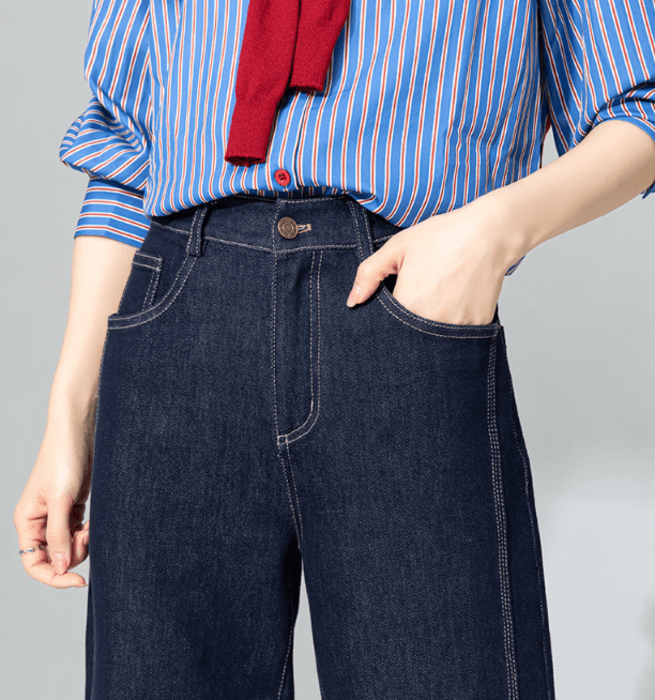 骨格ナチュラルサイドデザインワイドパンツ