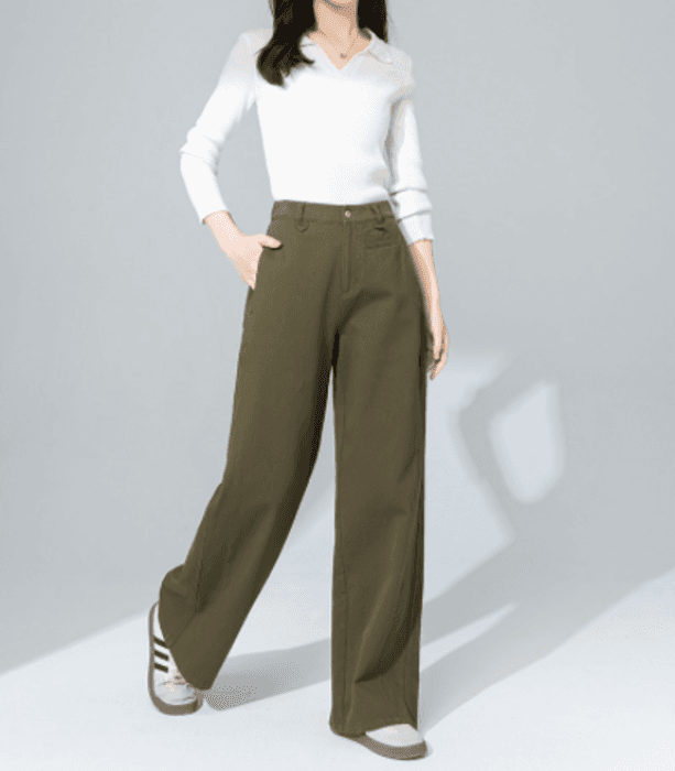 骨格ナチュラルカジュアルストレートパンツ