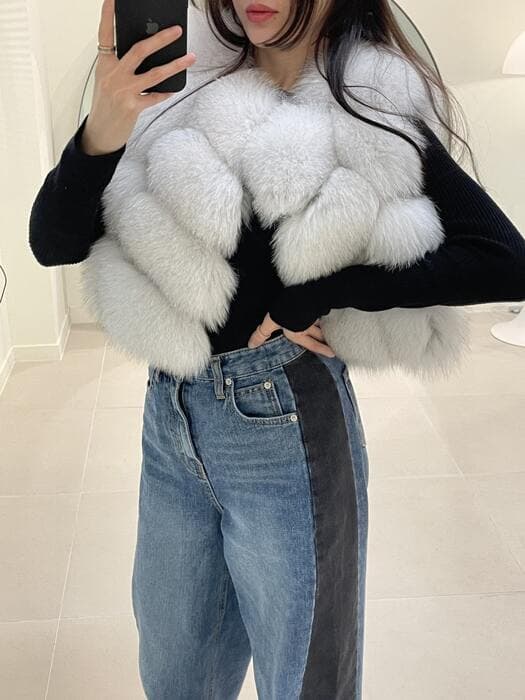 骨格ナチュラルサイドラインワイドデニムパンツ