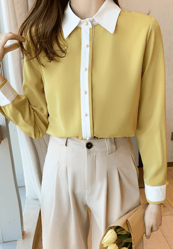 骨格ナチュラル 配色ブラウストップス