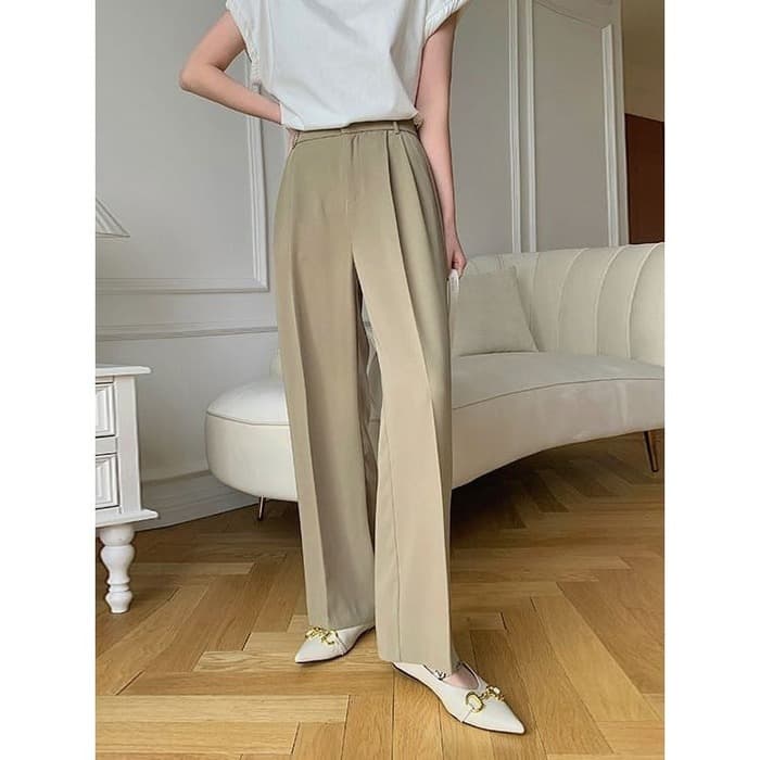 骨格ナチュラルワイドパンツ